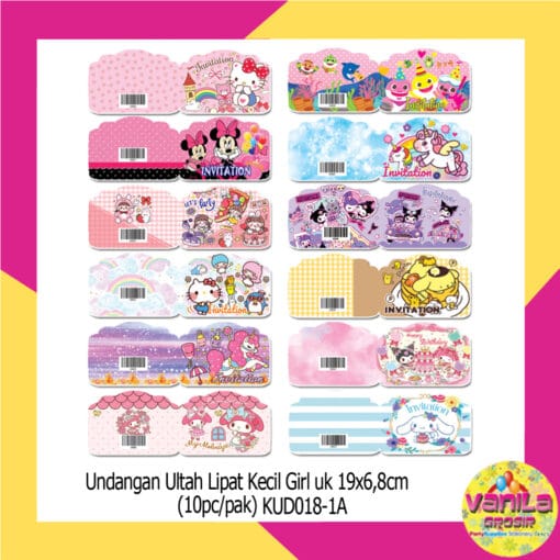 10Pcs Undangan S GIRL + FREE PLASTIK