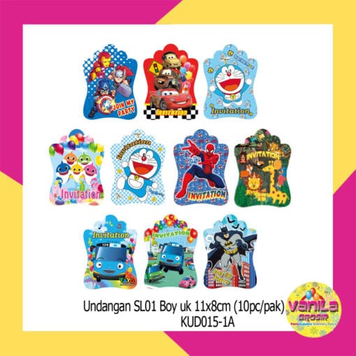 10Pcs Undangan SL01 BOY + FREE PLASTIK