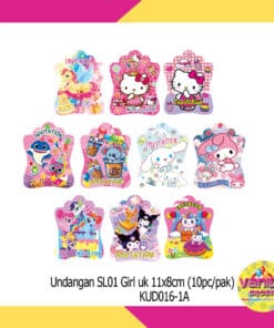10Pcs Undangan SL01 GIRL + FREE PLASTIK