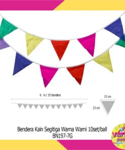 bendera kain segitiga warna warni