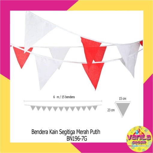 (10Set) Bendera Segitiga Merah Putih