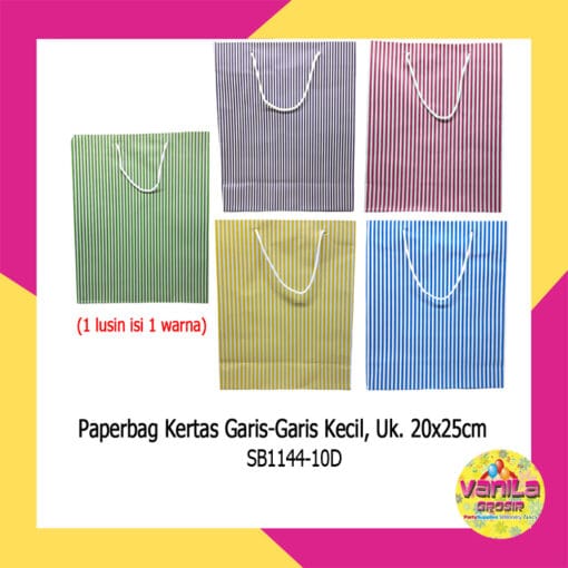 (12 Pcs) Paper bag Motif Salur Uk S