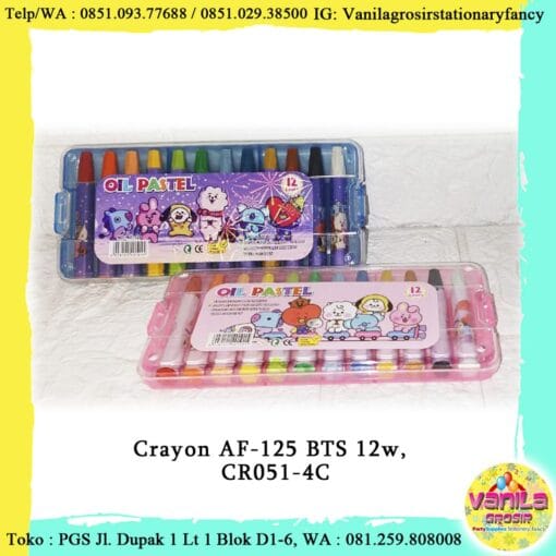 12PCS CRAYON WARNA WARNI