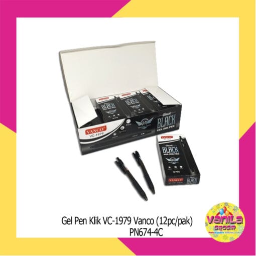(12Pcs) Pen Gel Klik Vanco