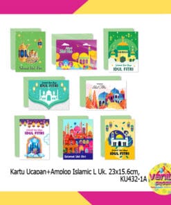 (1Ball Isi 24Pcs) Kartu Ucapan Idul Fitri Ukuran Besar