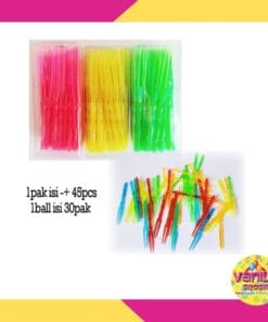 (1Ball Isi 30Pak) Garpu Kue plastik transparan