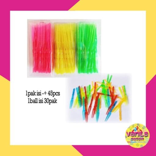 (1Ball Isi 30Pak) Garpu Kue plastik transparan