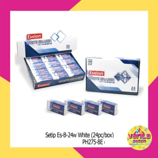 (1Box Isi 24Pcs) Penghapus Pensil Eselon Putih
