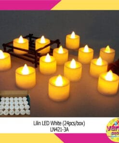 (1Box isi 24pcs) Lilin LED mini White