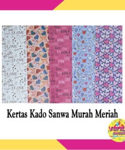 1Lembar Kertas Kado Sanwa Motif