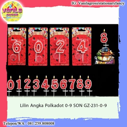 (1PCS) LILIN ANGKA POLKADOT (SON)