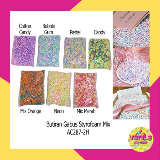 (1Pak) Gabus sterofoam MIX WARNA