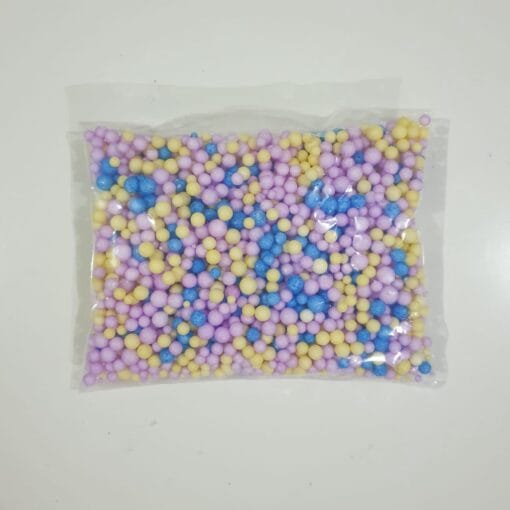 (1Pak) Gabus sterofoam MIX WARNA, gabus butiran, gabus mix warna, butiran souvenir, butiran gabus bola - Gambar 7