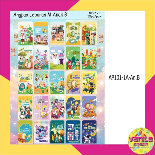 (1Pak Isi 10Pcs) Amplop Idul Fitri ANAK Uk M