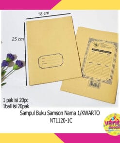 (1Pak Isi 20Lembar) Sampul Buku Coklat Kwarto