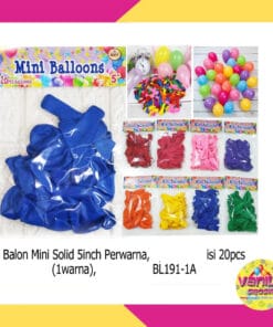 (1Pak Isi 20Pcs) Balon Mini Doff 5 Inch