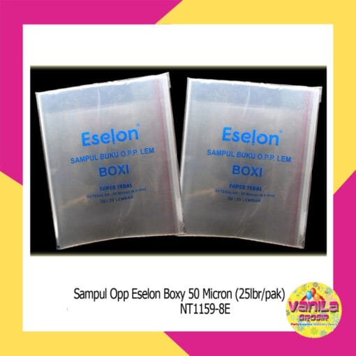 (1Pak Isi 25Lembar) Sampul Buku Plastik Boxy