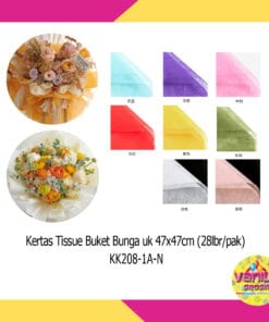 (1Pak Isi 28Lembar) Kertas Kado Tissue Buket Bunga