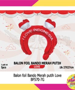 (1Pak Isi 5Pcs) Balon Foil Bando Dirgahayu