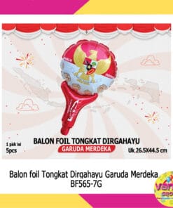 (1Pak Isi 5Pcs) Balon Foil Tongkat Dirgahayu RI