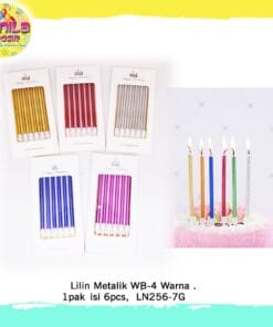 lilin ulang tahun panjang metalik