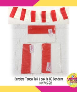 (1Pak Isi 80Pcs) Bendera Merah Putih Tanpa Tali