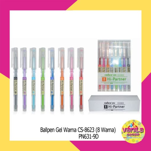 (1Pak Isi 8Warna) Ballpen Gel Warna 0