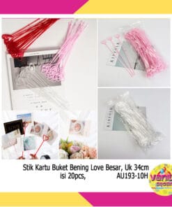 (1Pak) Stik Kartu Buket Plastik