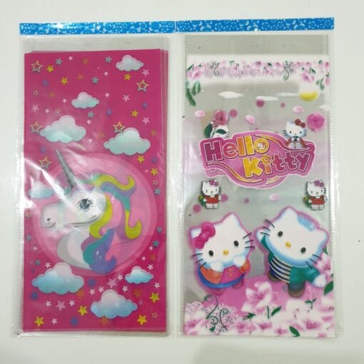 (1Pak isi 10Pcs) Plastik ultah karakter Cewek & Cowok uk L, plastik snack ulang tahun uk L - Gambar 4
