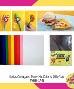 (1Pak isi 10lembar) Kertas Corrugated Paper Mix Color