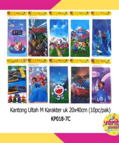 (1Pak isi 10pcs) Plastik snack ultah karakter