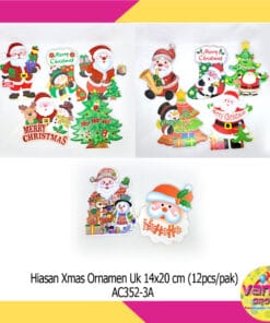 (1Pak isi 12pcs) Hiasan Christmas Ornamen Uk 14x20cm