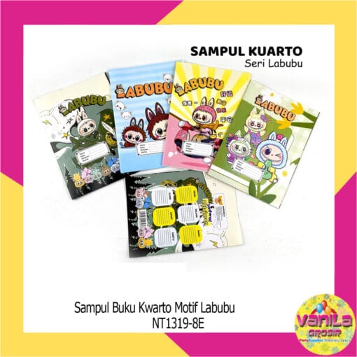 (1Pak isi 20Lembar) Sampul Buku Motif Labubu