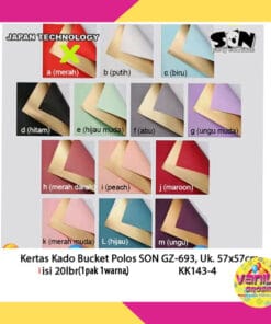 (1Pak isi 20pcs) Kertas Kado Buket Polos 2 warna