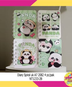 (1Pak isi 4Pcs) Diary Spiral A7