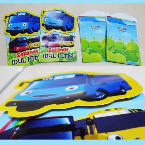 (1Pak isi 5Pcs) Amplop Lebaran Idul Fitri 3D, Angpao Idul Fitri KArakter Cewek & Cowok 3D, grosir murah amplop lebaran/ angpao idul fitri ready stok - Gambar 4
