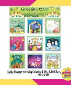(1Papan isi 90 Pcs) Kartu Ucapan Idul fitri Seri B