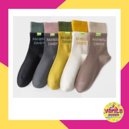 (1Pasang) Kaos Kaki Panjang Polos