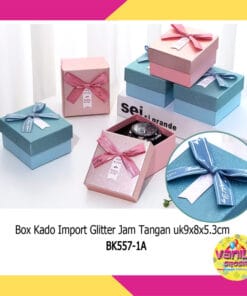(1Pcs) Box Kado Glitter Jam Tangan