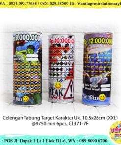 celengan kaleng target karakter