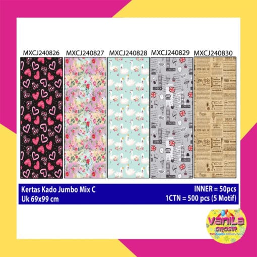 (1Pcs) Kertas Kado Jumbo MIX C