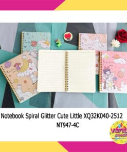 (1Pcs) Notebook Spiral Glitter Cute Little uk A5