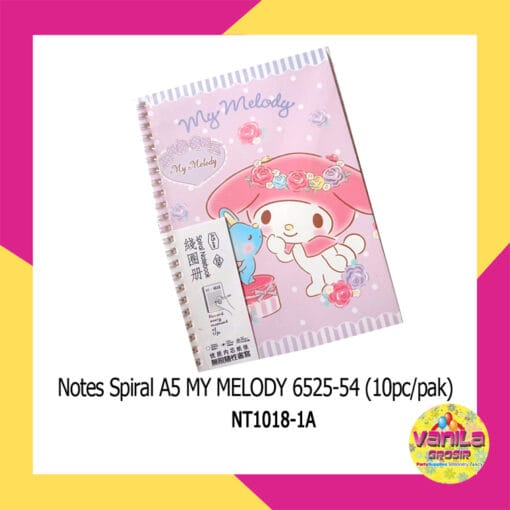 (1Pcs) Notes Spiral A5 My Melody
