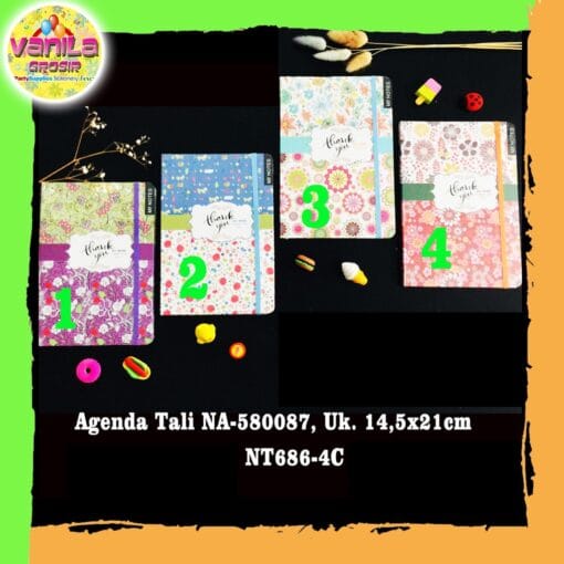 (1Pcs) Notes tali motif BUNGA