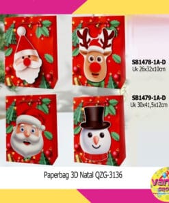 (1Pcs) Paperbag 3d Natal Uk 30x41