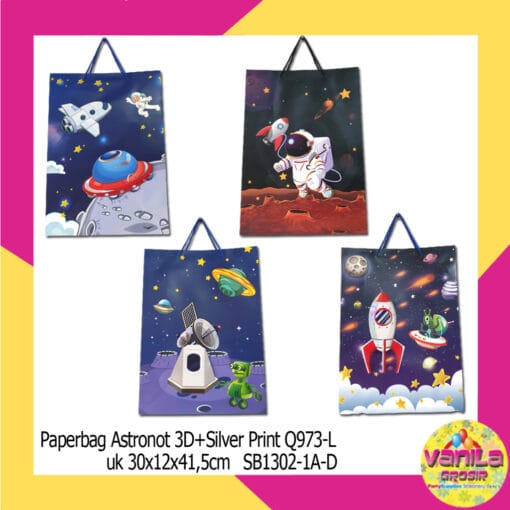 (1Pcs) Paperbag Motif 3D Uk 30x12x41,5cm, tas kado, tas ulang tahun, hampers bag ulang tahun, gift bag ulang tahun - Gambar 8