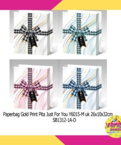 (1Pcs) Paperbag Motif Uk 26x10x32cm