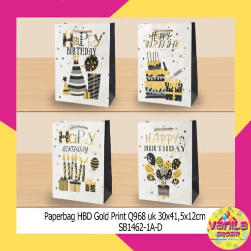 (1Pcs) Paperbag Motif Uk 30x12x41,5cm, paperbag hampers, tas kado, tas ulang tahun - Gambar 8