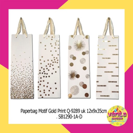 (1Pcs) Paperbag Motif Vertikal UK 12x9x35