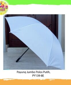 (1Pcs) Payung JUMBO Putih Polos 8 Jari